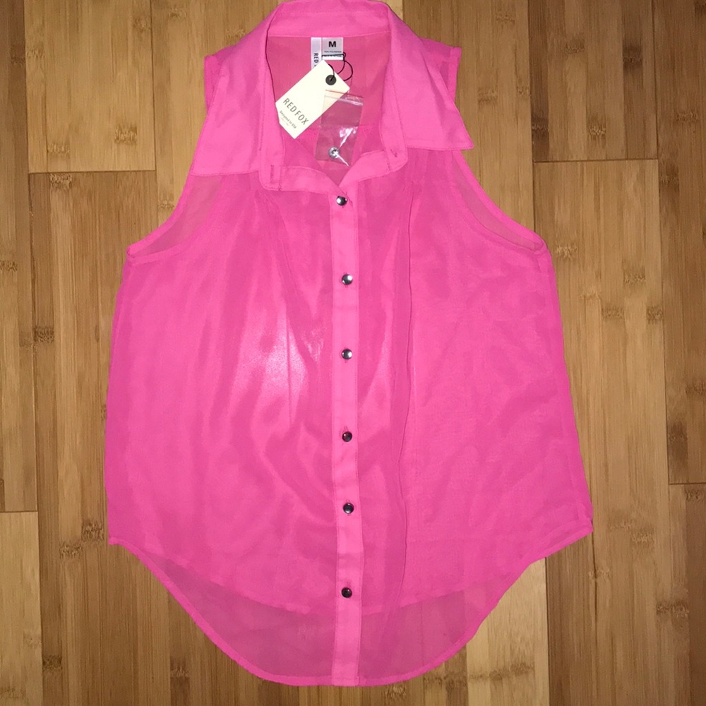 Red Fox Sheer Pink Top